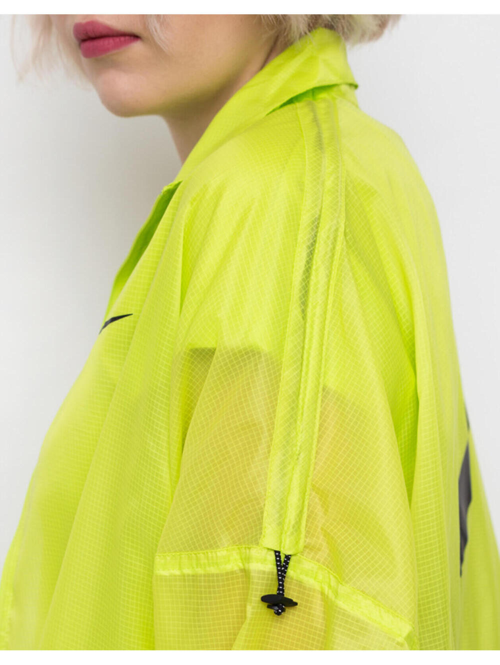 Nike Neon Yellow Lightweight Mesh Trench Coat Jacket Size XS - Picture 4 of 7